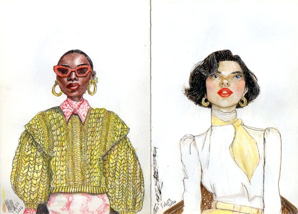 Sketches of fashion gurlies by Luv Laney Luv