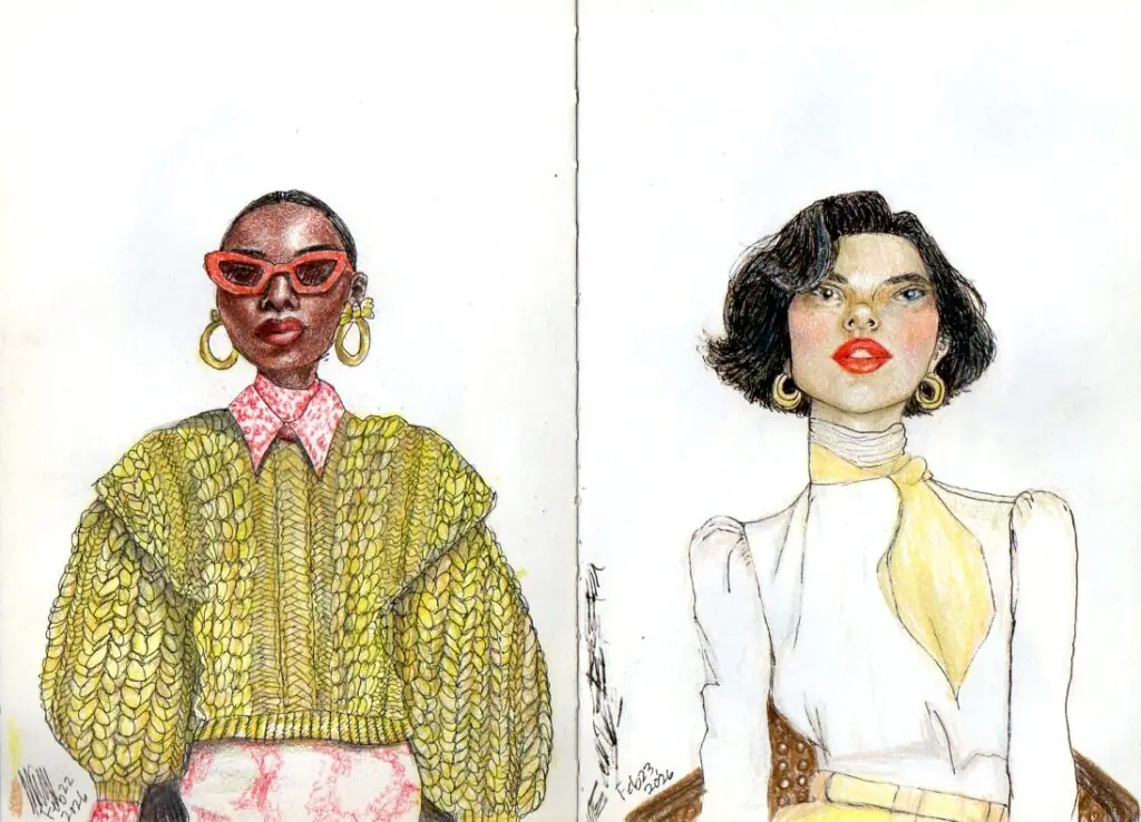Sketches of fashion gurlies by Luv Laney Luv