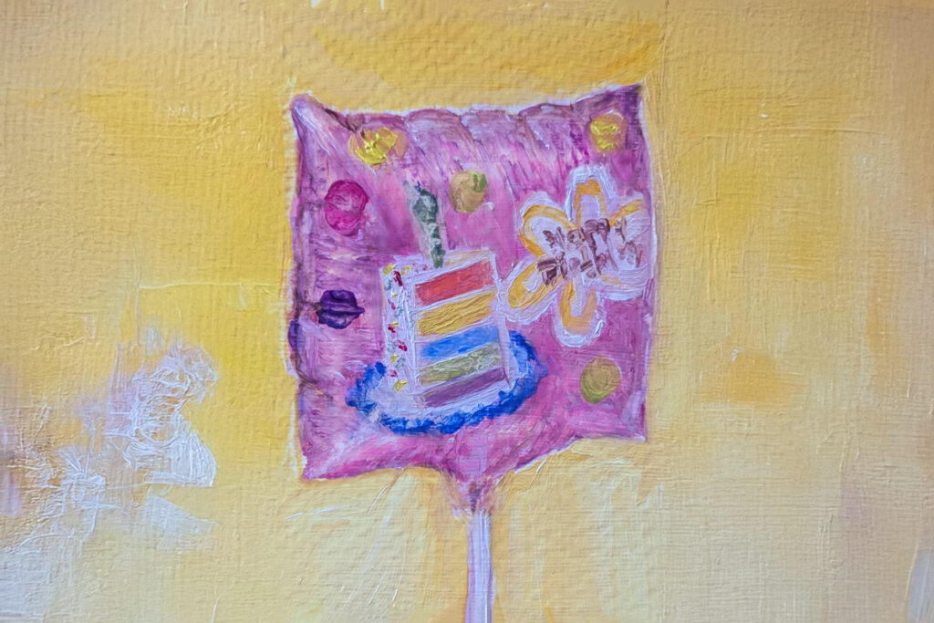 Still celebrating my birthday and recovery. Painted a ballon with oil paints by Laney luv