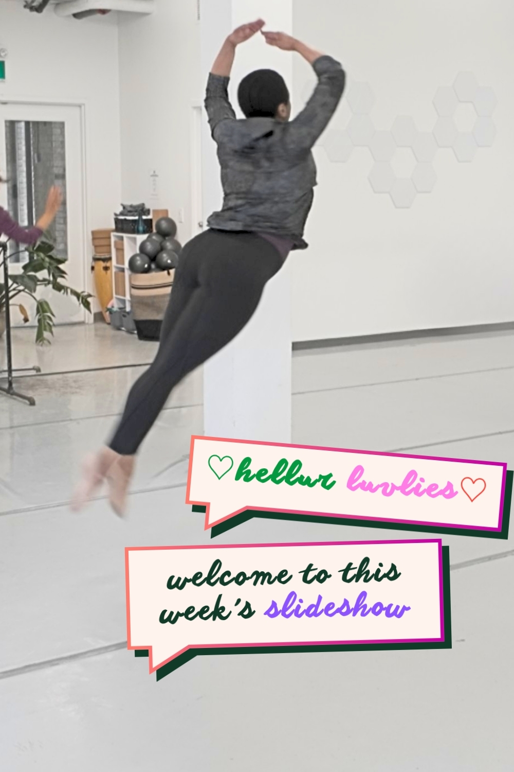 laney luv jumping in ballet class