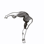 Illustration of 'Cambré in Retiré' a ballet move by Laney Luv