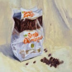 santo domingo coffee beans, oil painting by Laney Luv