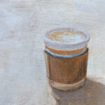 cup of coffee by oil painting by laney luv