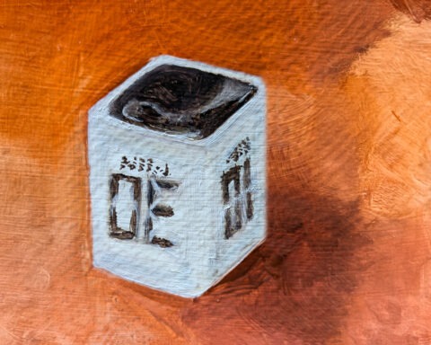 painting of a digital timer by laney luv