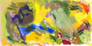 Abstract oil painting done by Luv Laney Luv and the print version will be available for purchase in August 2026.