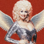 An image of Dolly Parton with wings